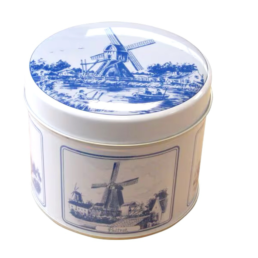 

Stroopwafels in Delfts Blauw Blik