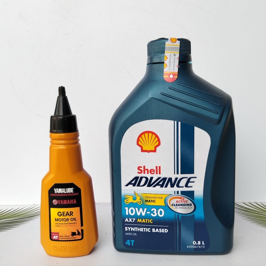 OLI/OIL SHELL ADVANCE AX7 METIK SCOOTER 0,8 10W-30 DAN YAMALUBE GEAR BOX PELUMAS OLI MESIN MOTOR MET