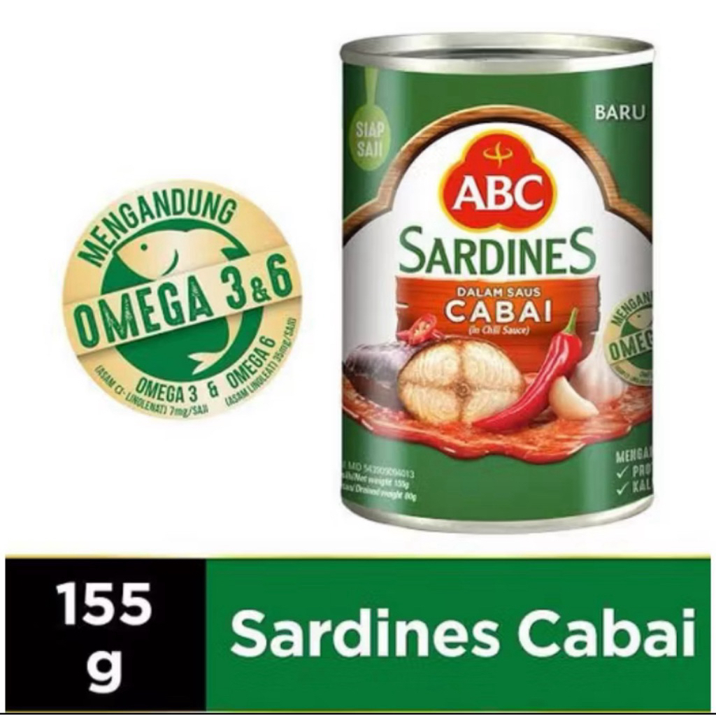 

sardines abc cabai 155gr satuan
