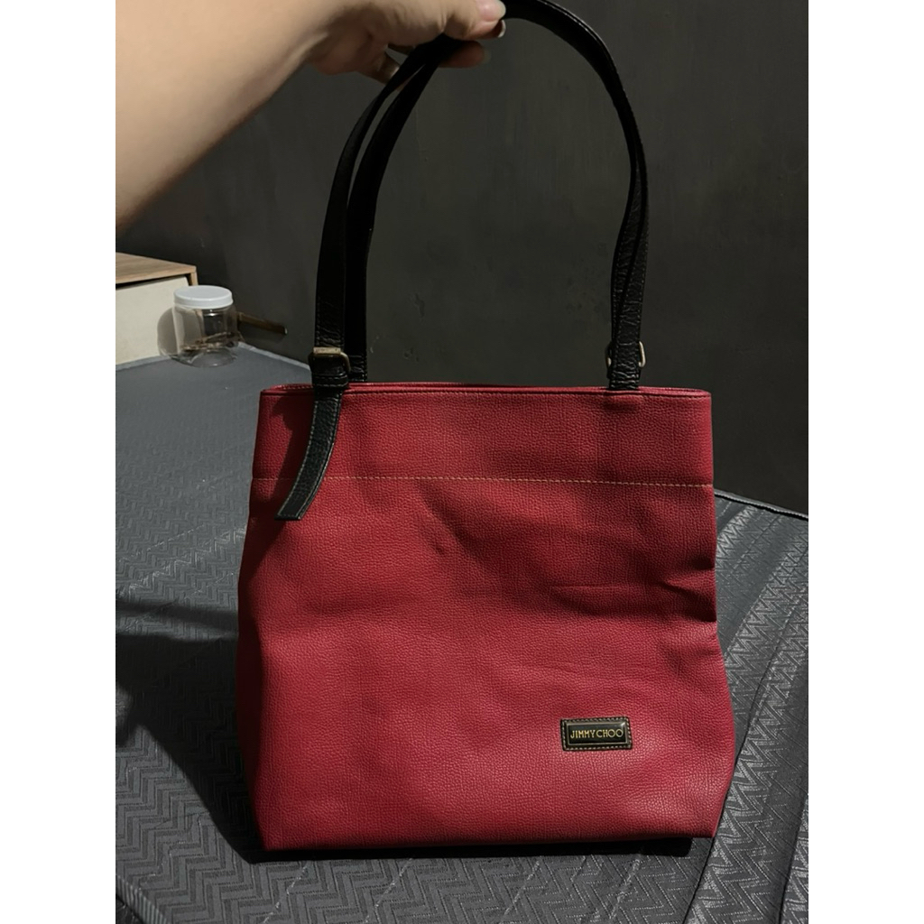 TAS KULIT JIMMY CHOO ORIGINAL UKURAN BESAR MUAT BANYAK