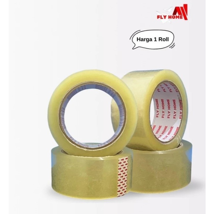 

3 & 6 Pcs Lakban Bening 100 Yard Eco (2 Inchi) Uk. 45 MM x 100 Yard Fly Home