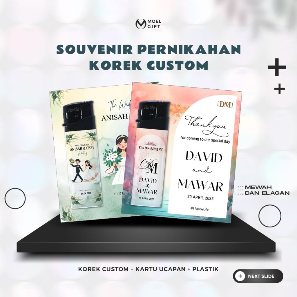 Souvenir Pernikahan Korek Custom