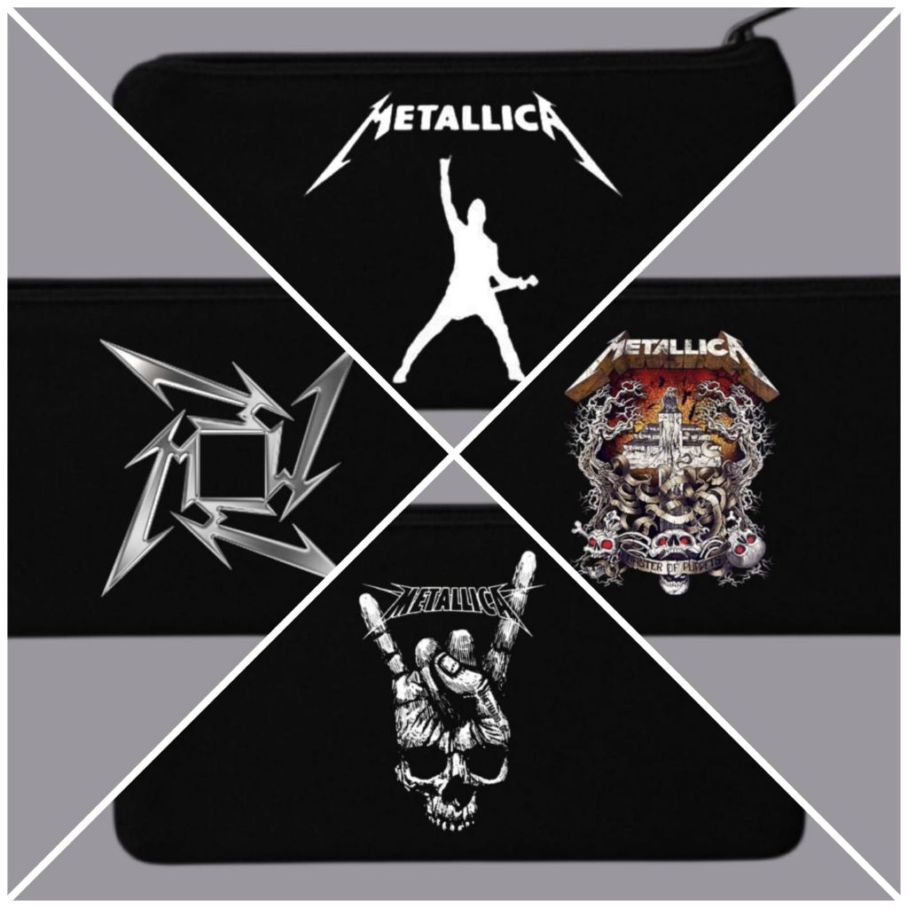 

Tempat pensil grup musik metallica/Tempat alat tulis/Tempat kosmetik/Tempat hp/Tempat pensil kanvas tebal/Pouch/Perlengkapan sekolah