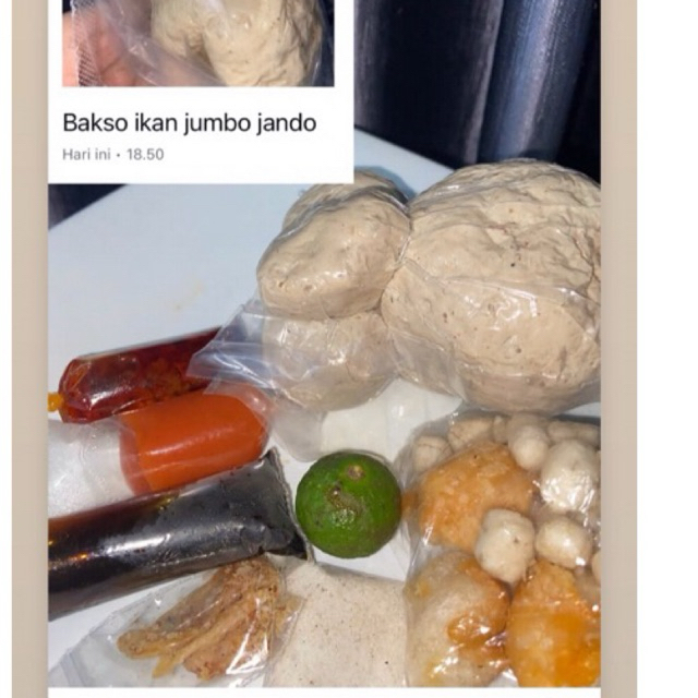 

Frozeen Food BASO IKAN JUMBO JANDO Dawiyyah Store kemasan bervacum