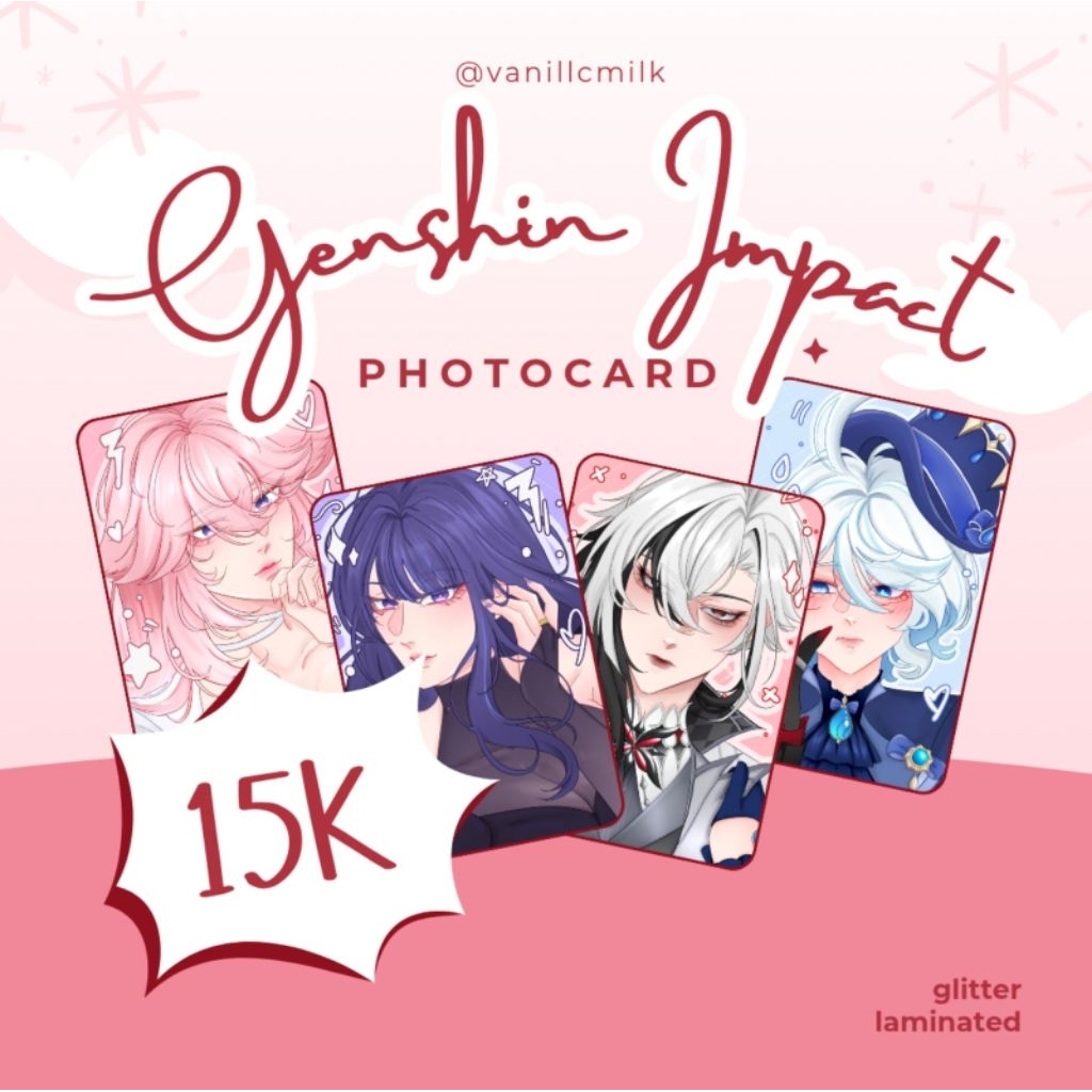 PHOTOCARD GENSHIN IMPACT - Fanmerch by @vanillcmilk