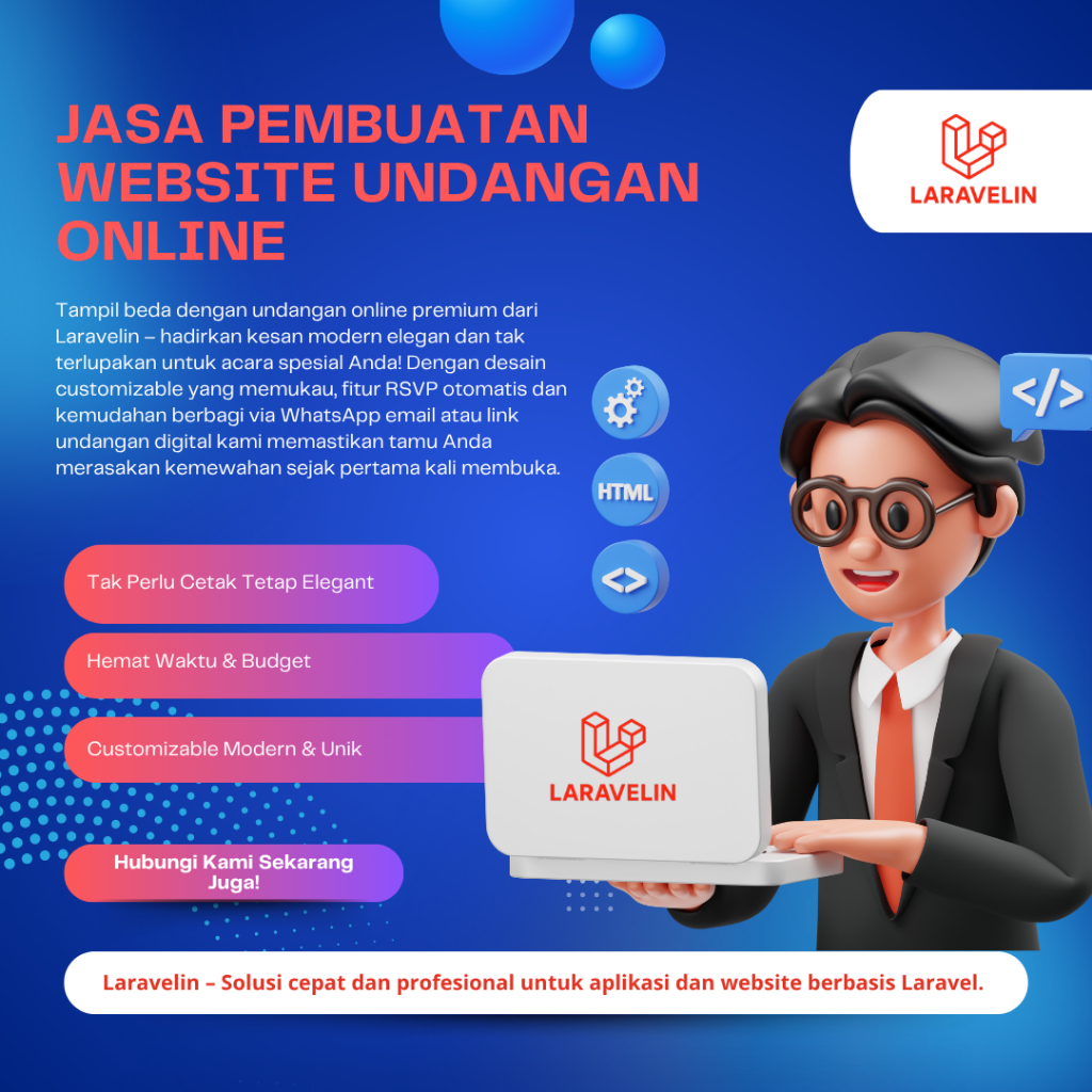 Jasa Pembuatan Website Undangan Online - Desain Custom, RSVP Otomatis, Kirim Via Whatsapp/Link