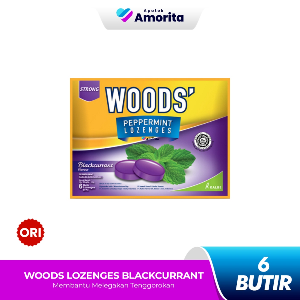 

Woods Lozenges Blackcurrant - Pelega Tenggorokan