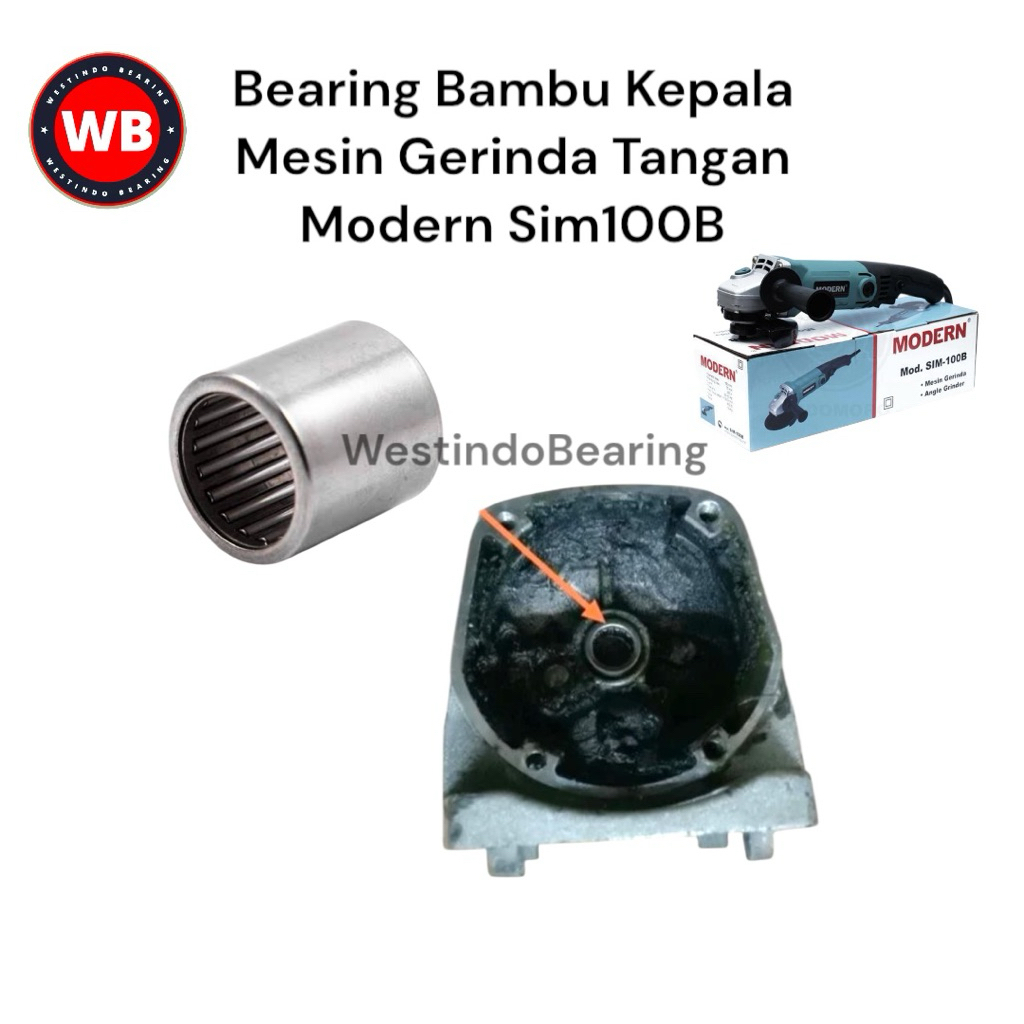 Bearing Bambu Kepala Mesin Gerinda Tangan Modern Sim100B Laher Laker Lahar Bambu Gerinda