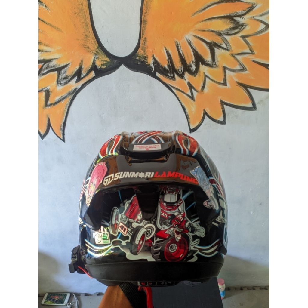 Cetakan Arai RX7X Haga Rainbow