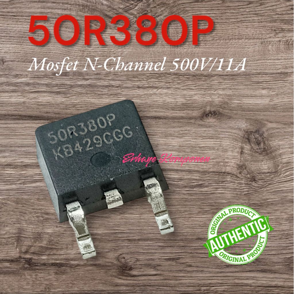 Mosfet 50R380P / MMD50R380PSRH TO-252 pengganti 11N65.