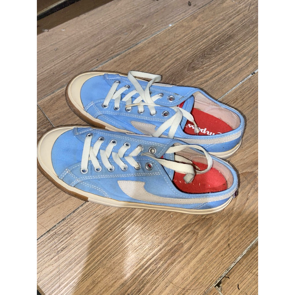 sepatu compass gazelle sky blue (second) no box