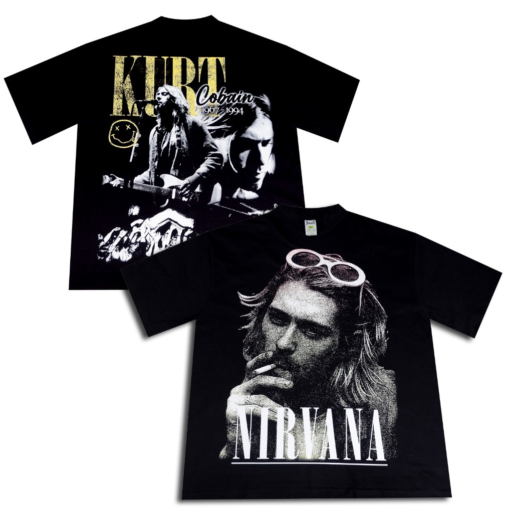 Kurt Cobain Smoke Nirvana Band Music T-shirt Bootleg Vintage Oversize