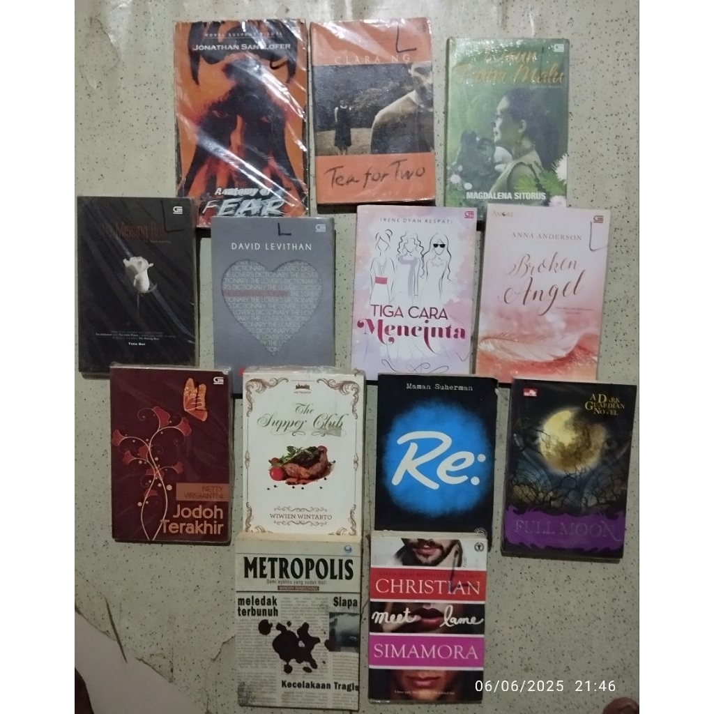 Buku Novel Dewasa, ANATOMY OF FEAR, TEA FOR TWO, DAUN PUTRI MALU, THE MISSING ROSE, KAMUS SANG KEKAS