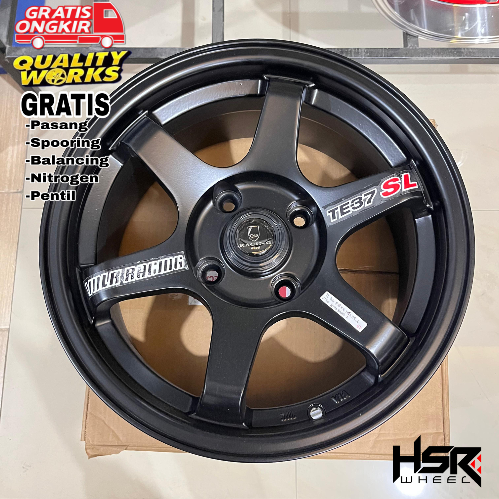 Velg Fe37 Ring 15 Pcd 4x114,3 Velg Racing Mobil Avanza, Xenia, Livina, Panther, Kijang