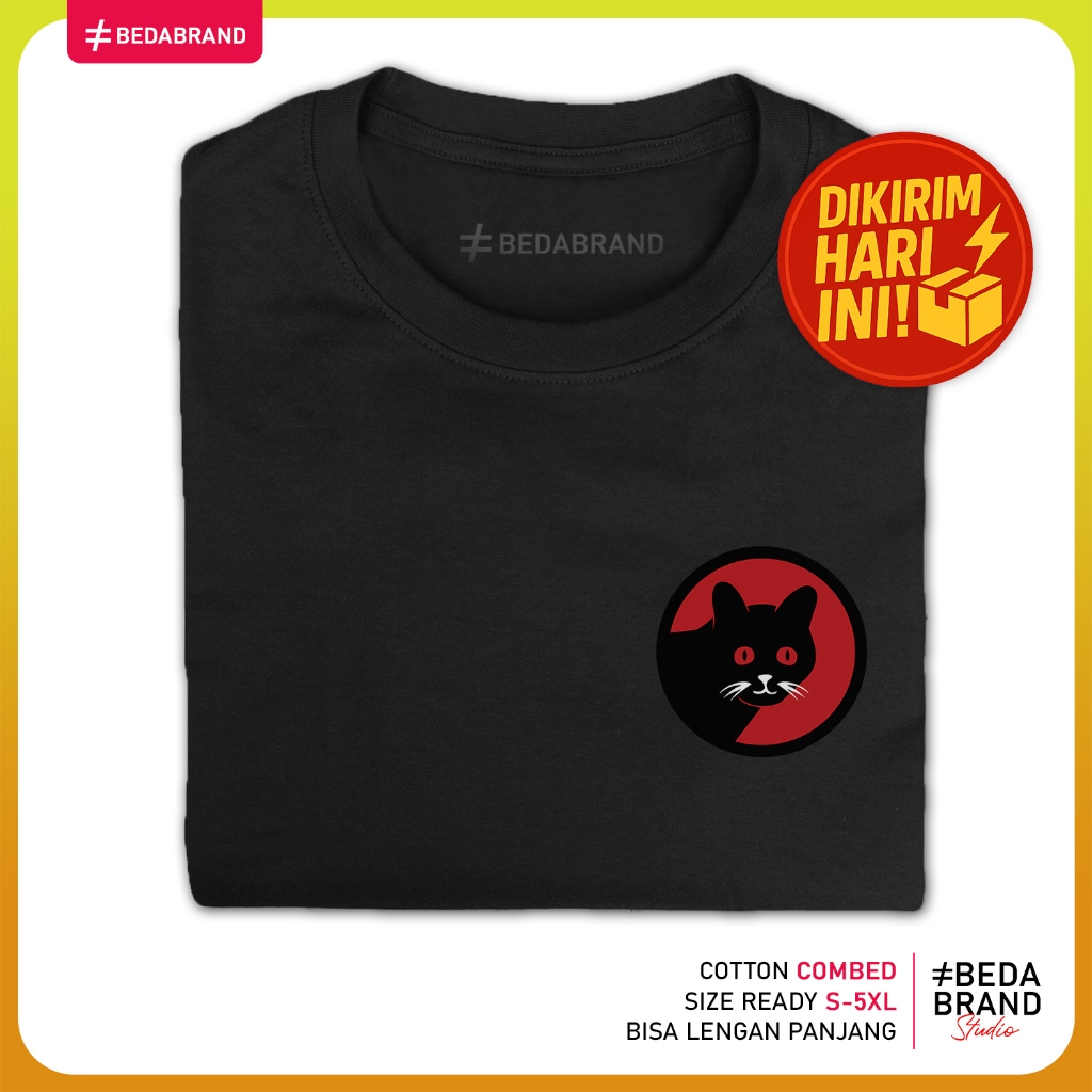 Kaos Parodi Plesetan Lucu Bedabrand - Kucing PDI