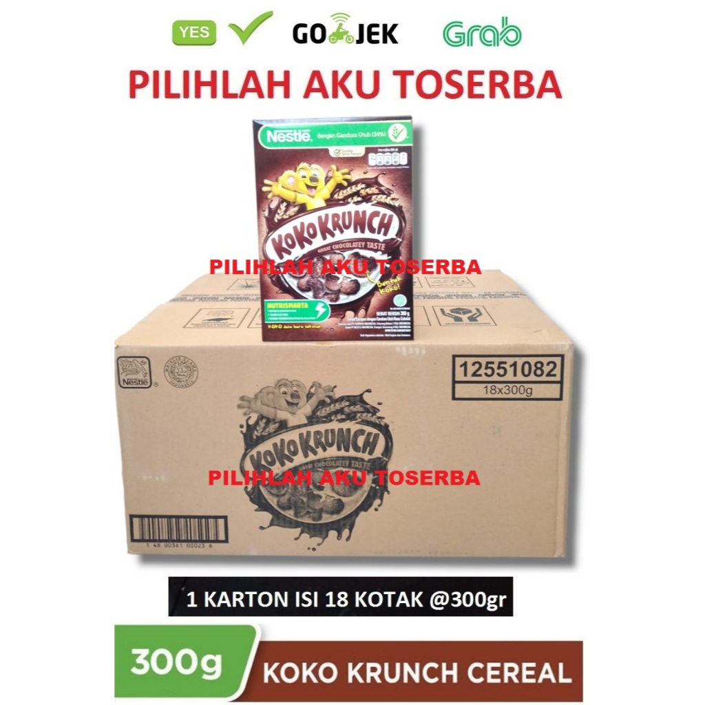 

Nestle cereal KOKO KRUNCH 300 gr - ( HARGA 1 KARTON isi 18 box ) - KHUSUS GOSEND & GRAB