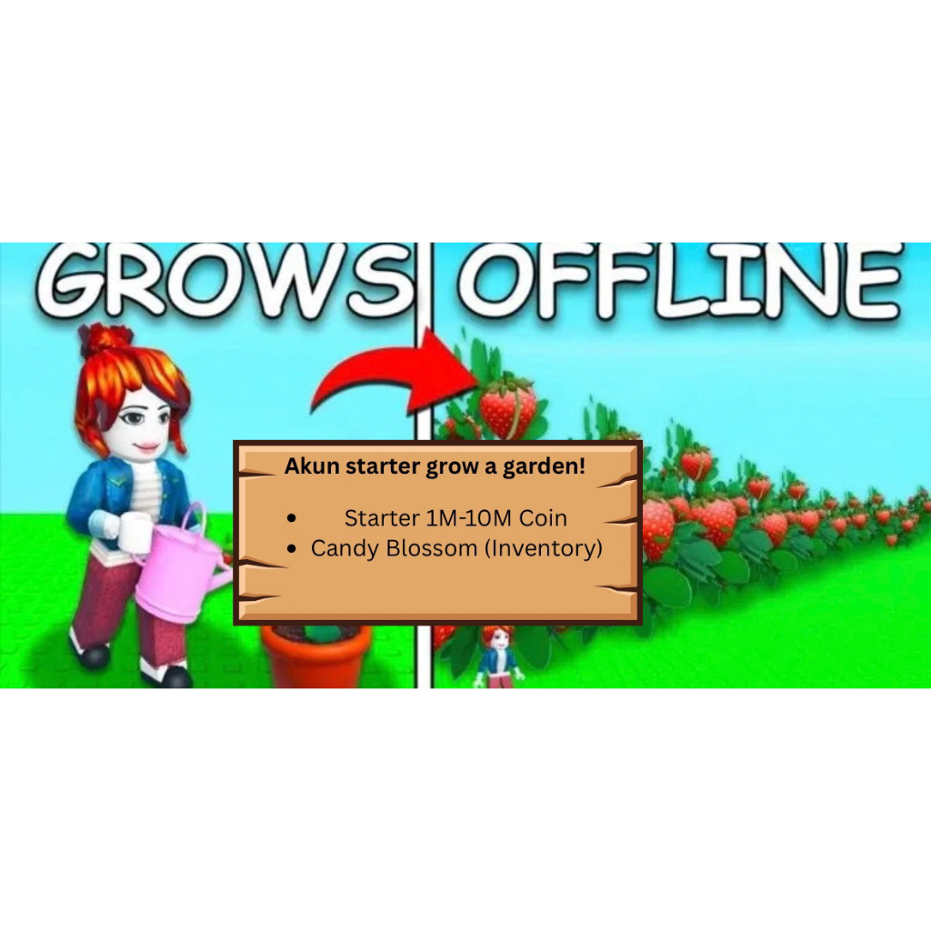 Akun Roblox Grow A Garden STARTER MURAH dan AMANAH {1-10M Coin}