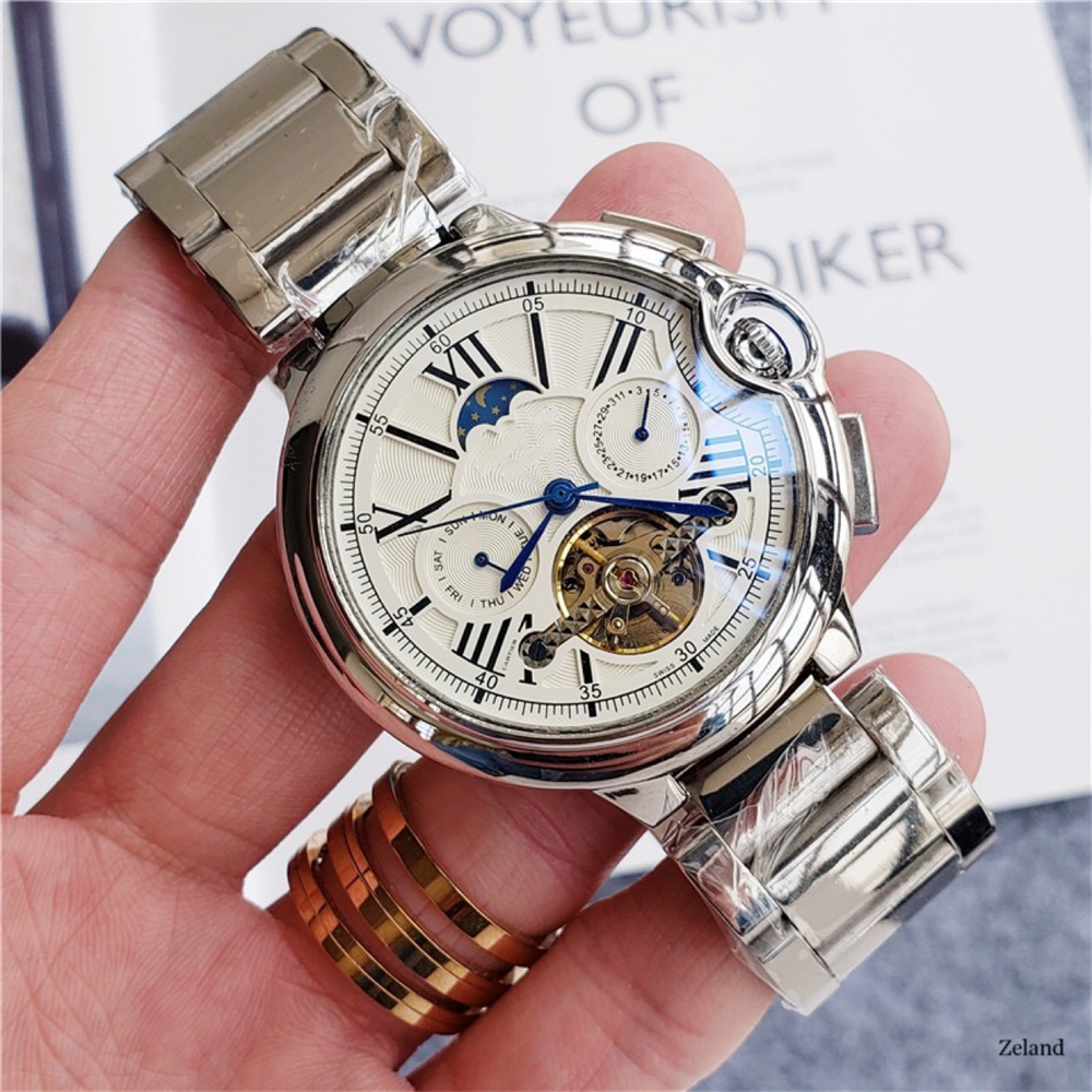 POEDAGAR Otomatis Jam Tangan Pria Anti Air Original Tourbillon Automatic Mekanis Multifungsi Men Wat