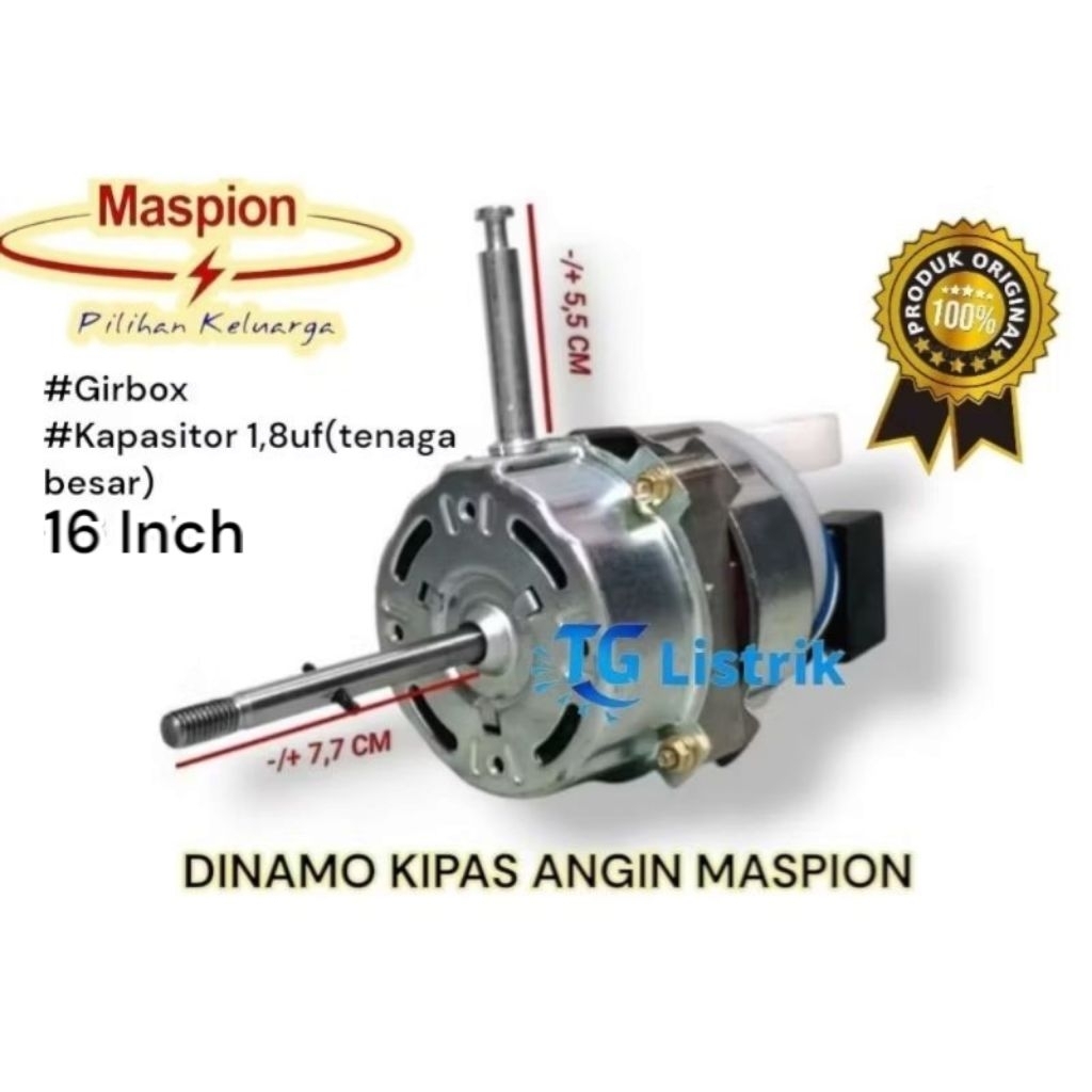 Dinamo/Mesin Kipas Angin Maspion 16 inch,  Maspion Double Bearing 16 Inch dan Dinamo RRT Universal 1