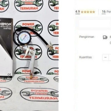 

Alat Isi Ban Angin Tire Inflator Pressure Gauge Compressor Kompresor