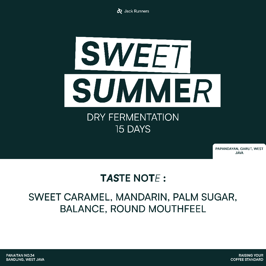 

JACK RUNNERS ROASTERY - PAPANDAYAN HONEY (SWEET SUMMER) - ROASTED COFFEE BEANS