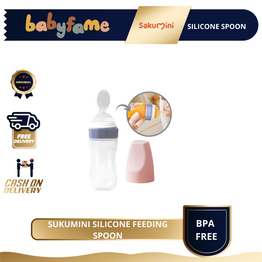 SAKUMINI SILICONE FEEDING SPOON | BPA FREE | FEEDING SPOON