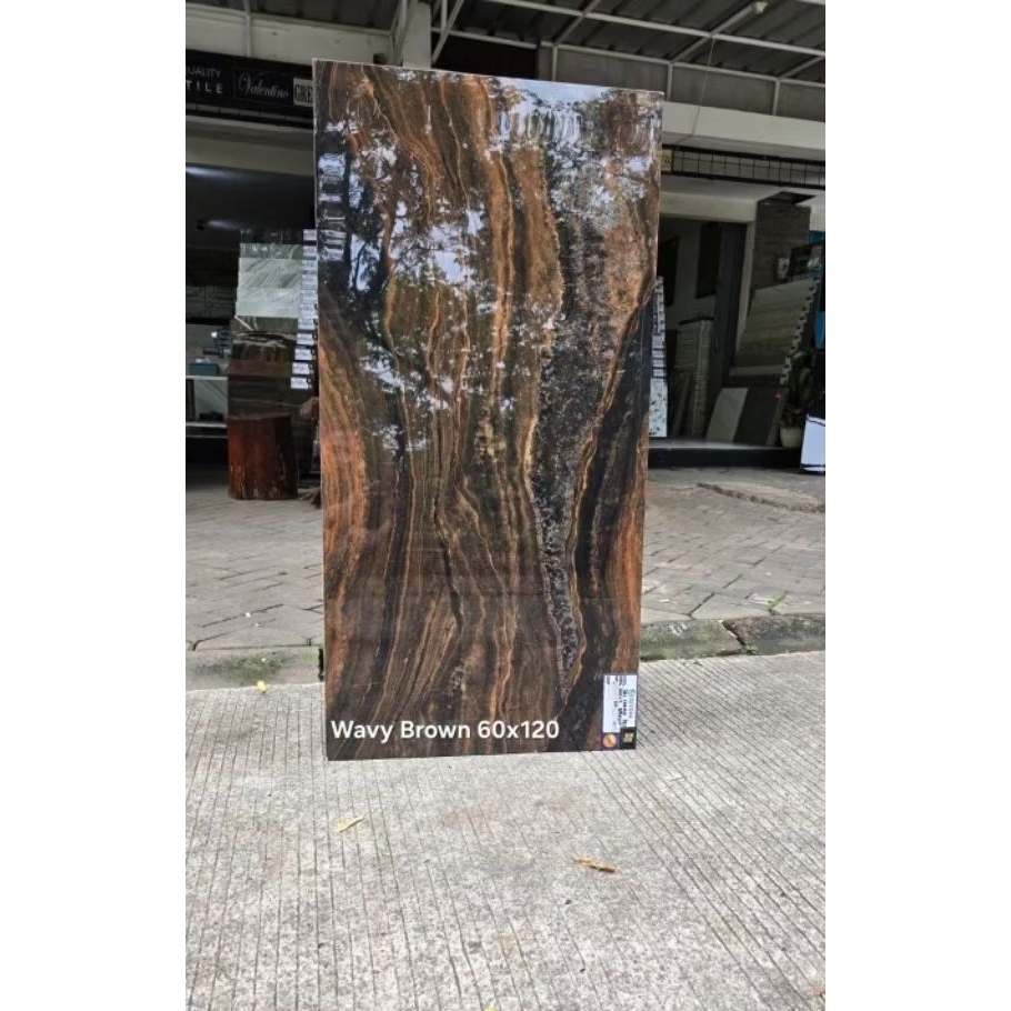 Granit 60x120 Wavy Brown Glossy
