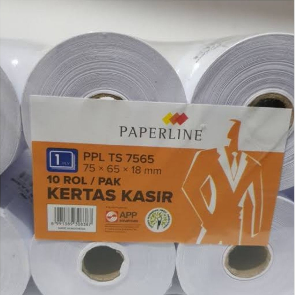 

Kertas Kasir / Telstruk Paperline 1 ply 7565 10 Rol/Pak