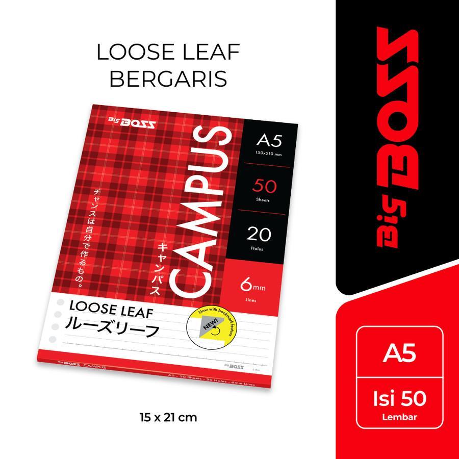 

Isi Kertas Binder Loose Leaf Bigboss Ukuran A5 Isi 50 Lembar Garis