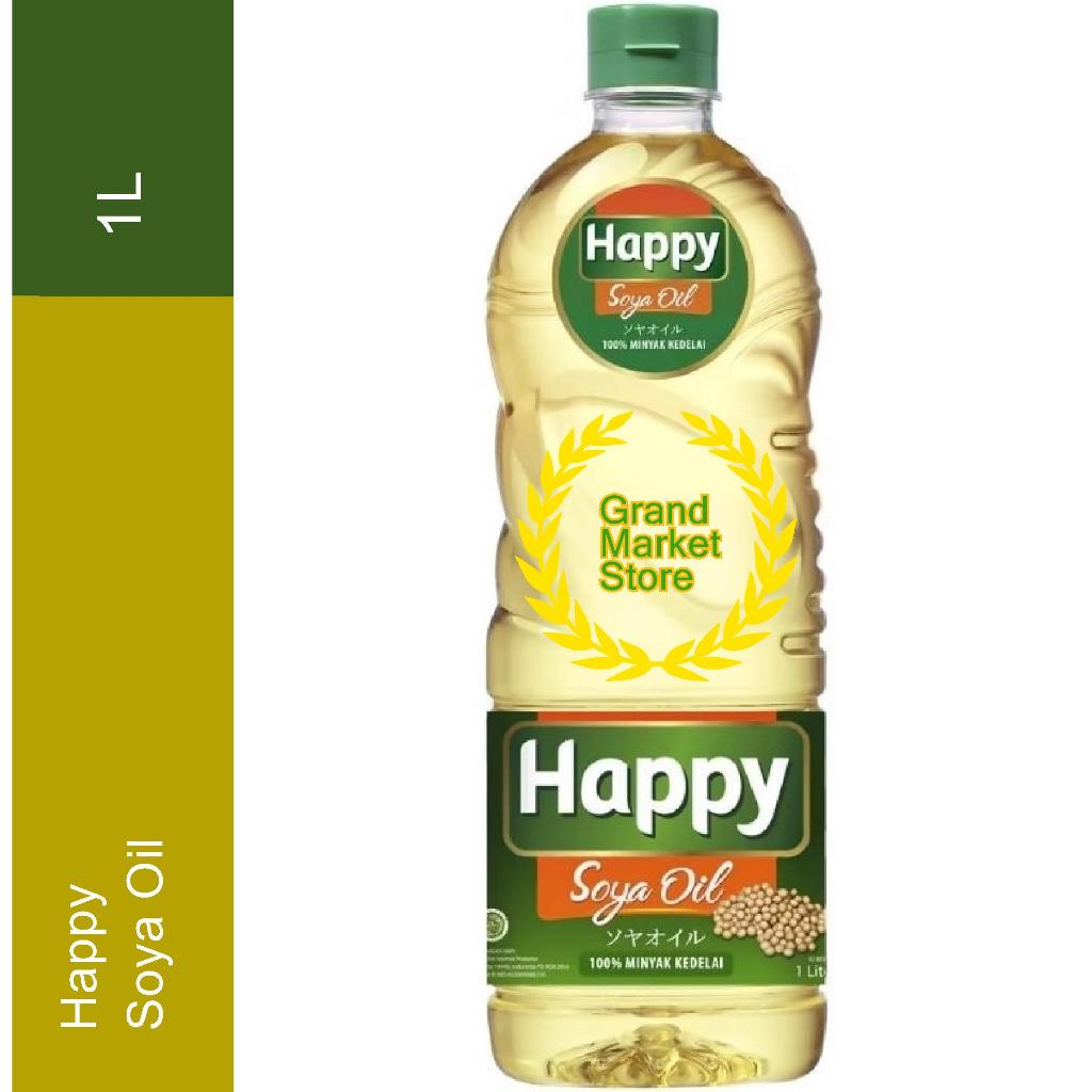 

Happy Soya Oil Botol 1 Liter Minyak Soya 1L Minyak Kedelai Murni Happy Soy 1L
