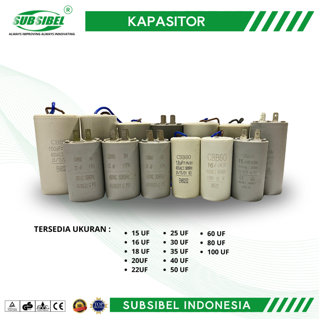 Kapasitor Pompa Sibel - Pompa Air - Subsibel Indonesia