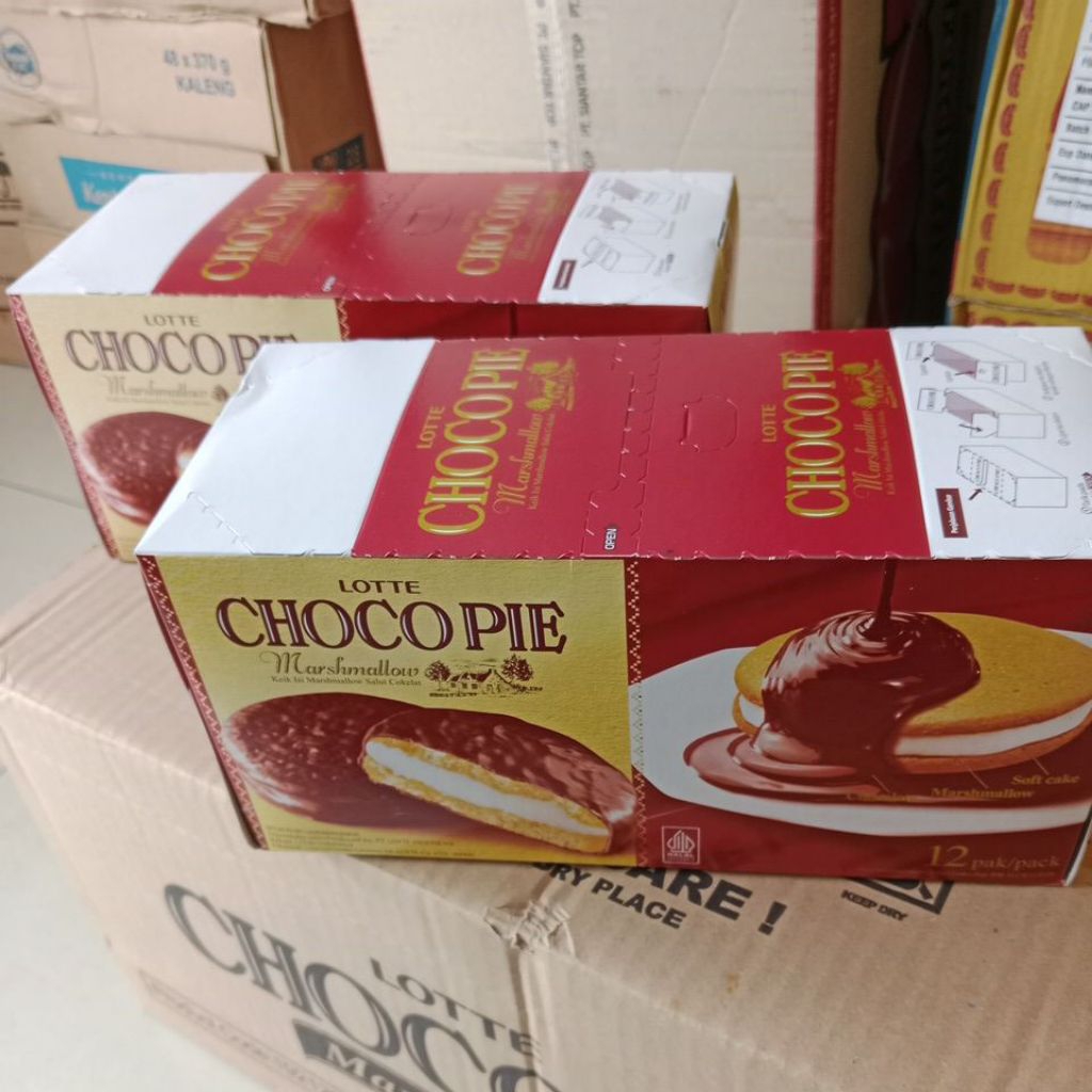 

keik isi marshmallow balut coklat chocopie isi 1 box 12pcs