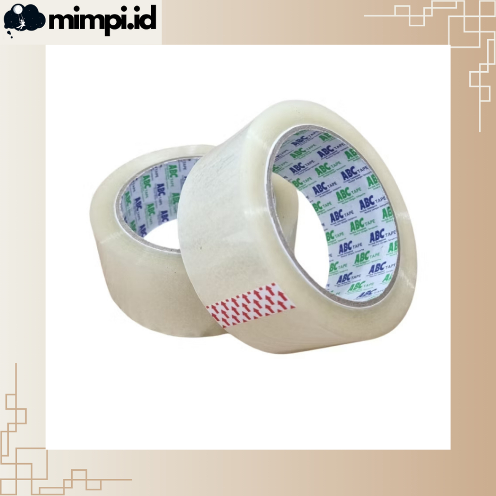 

Lakban Bening Transparan ABC OPP Tape 45mm x 90 Yard x 45 Micron Clear Isolasi
