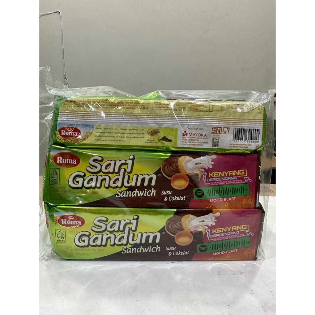 

ROMA SARI GANDUM SANDWICH 108gr HARGA PER BAG isi 6 bungkus