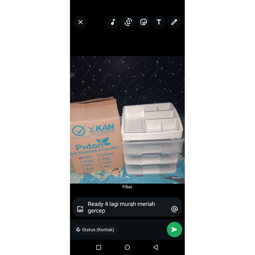 rak kosmetik 3 susun