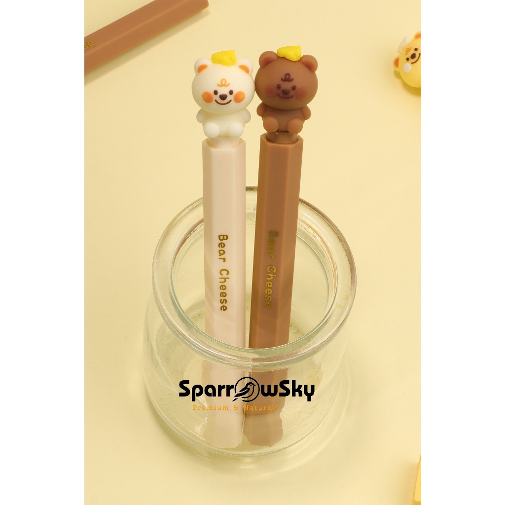 

SPARROW Pen Silikon / Silicone Pen / Pen Karakter Lucu Cantik HEXAGON - BEAR CHEESE (7480)