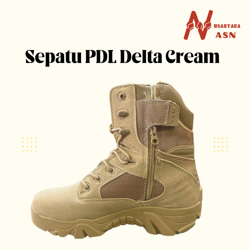 Sepatu PDL Delta Tactical Hiking Outdoor Gurun Tali Resleting