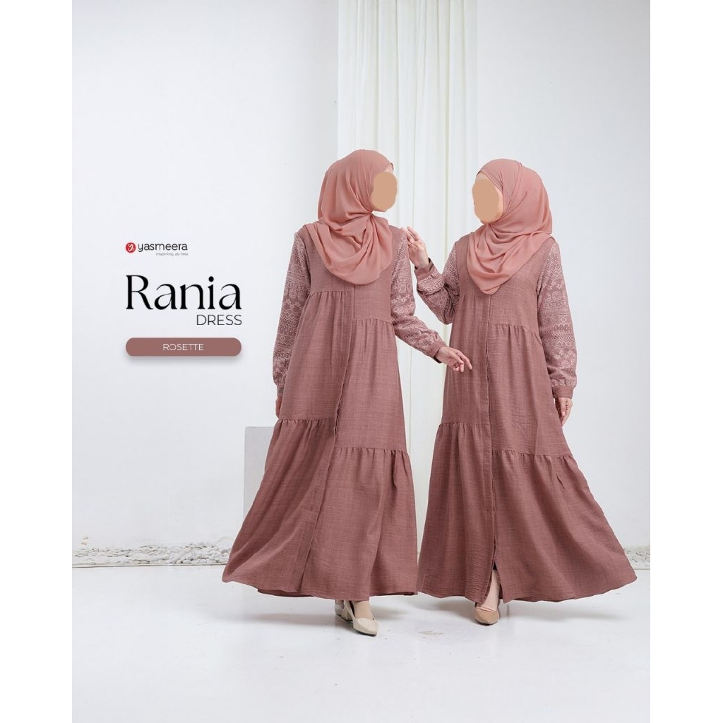 Yasmeera - Rania Dress Brukat Cantik Polos Gamis | Gamis Kondangan Terbaru | Gamis Linen Nyaman