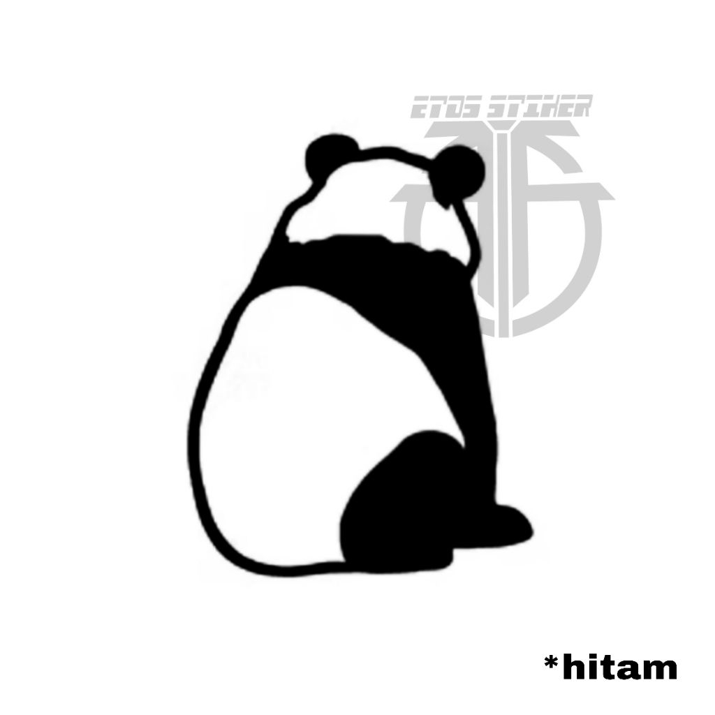 Stiker panda gemoy dari belakang cutting sticker panda motorcycle stiker motor mobil laptop dll