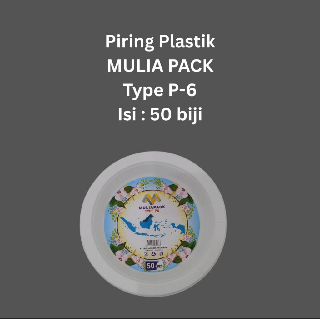 piring plastik P6/piring plastik putih/piring pesta/piring sekali pakai