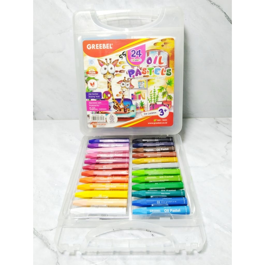 

CRAYON GREEBEL ISI 24 WARNA / OIL PASTELS GREEBEL ISI 24 WARNA - GREEBEL
