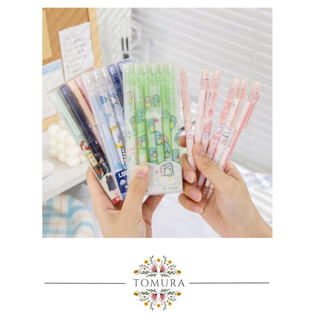 

Pensil Mekanik Dinosaurus Peach 0.5mm Lucu Alat Tulis Kantor Stationary Peralatan Sekolah Kantor Back To School