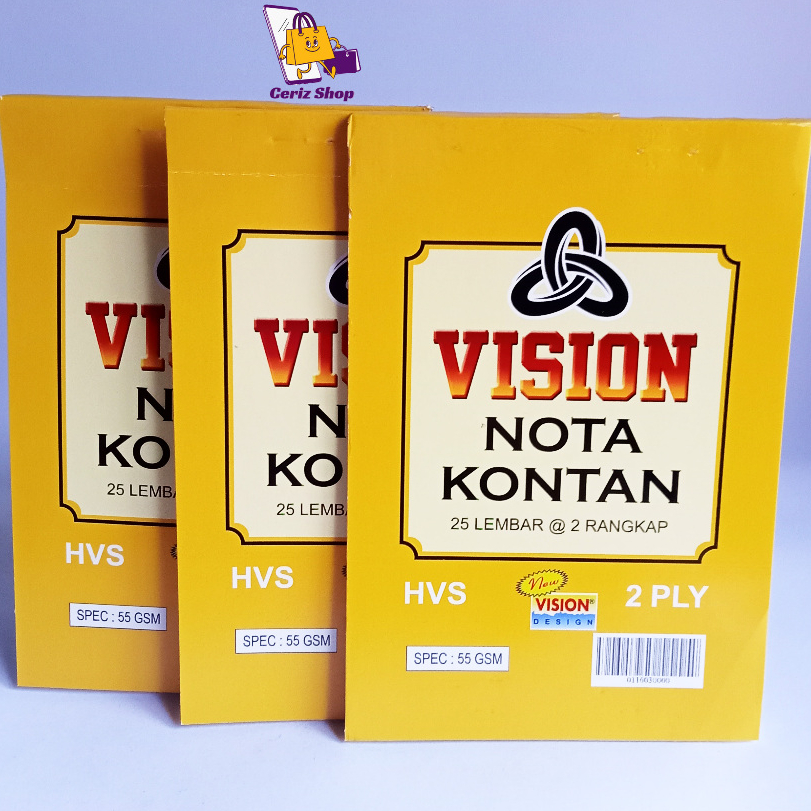 

Nota Kontan VISION Kuning 25 Lembar 2Ply Satuan/Ecer