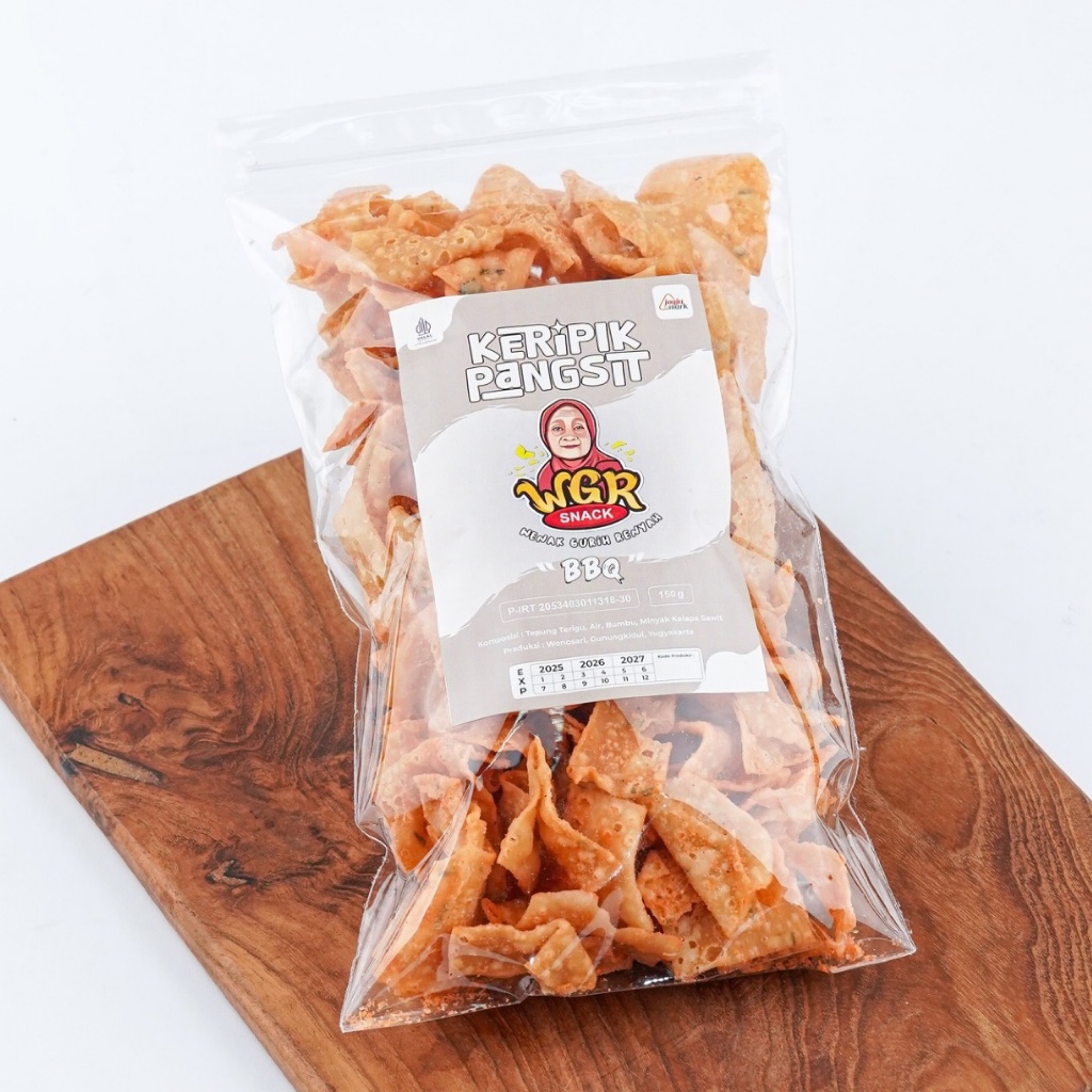 

KERIPIK PANGSIT RASA BBQ - WGR SNACK