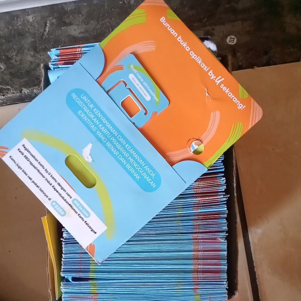 cangkang tanpa cip bekas kartu byu