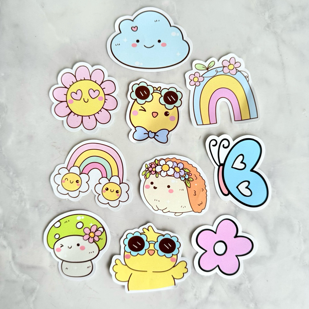 

Nau Nau - Sticker Cute Pastel Colorful Waterproof Isi