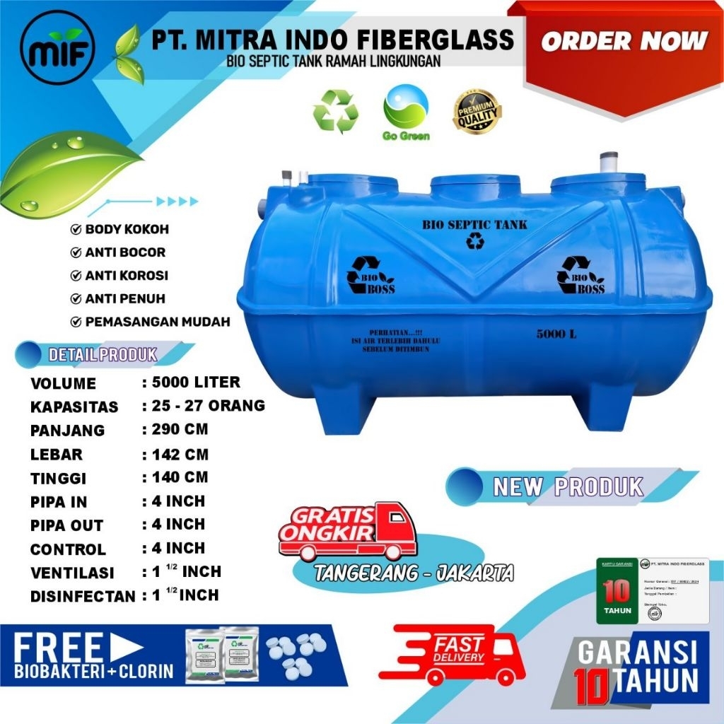 Septic Tank 5000 Liter.Bioboss,BioMif