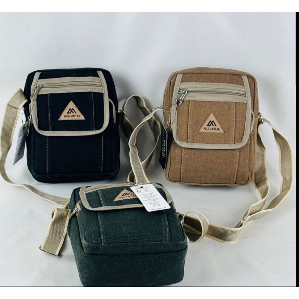 TAS SELEMPANG PRIA KANVAS SLING BAG KANVAS PRIA TAS PRIA KANVAS TAS SELEMPANG KANVAS  IMPORT