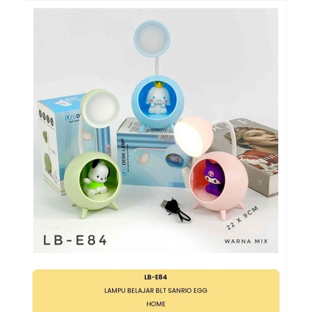 lampu belajar sanrio egg/lampu belajar anak/lampu belajar karakter