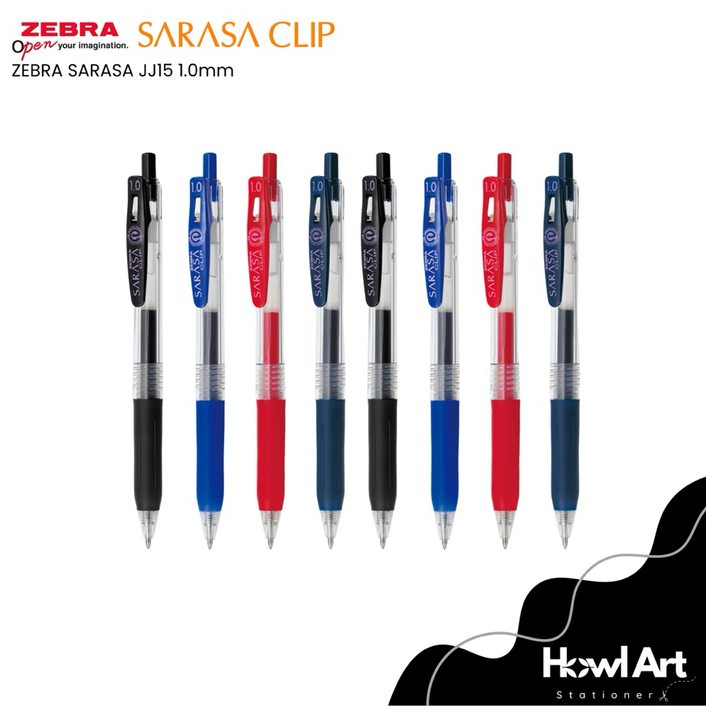 

ZEBRA Sarasa Clip JJ15 Pulpen Gel 1.0mm Retractable Ballpoint pen Waterproof